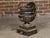English Regency Style Coal Burner Fireplace Urn Grate with Brass Volutes For Sale - Image 9 of 12