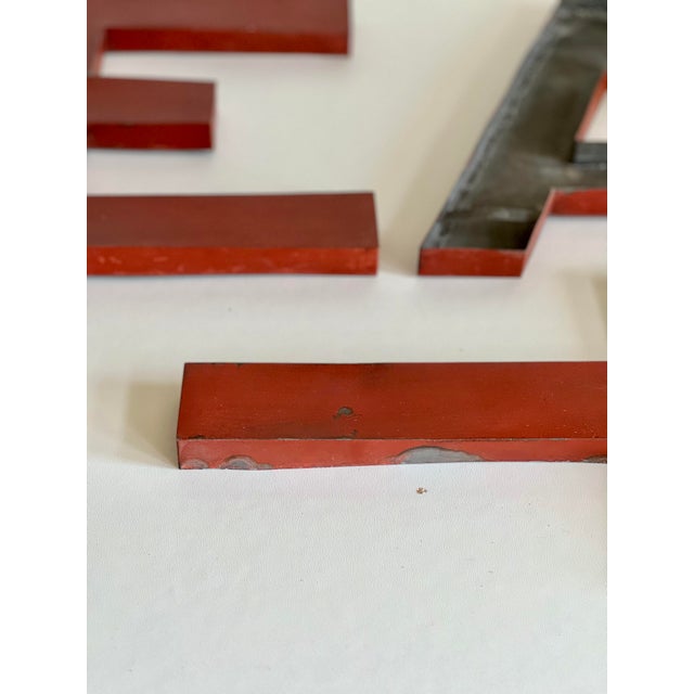 Industrial Letter Sign EAT, 1950, Set of 3 For Sale - Image 5 of 14