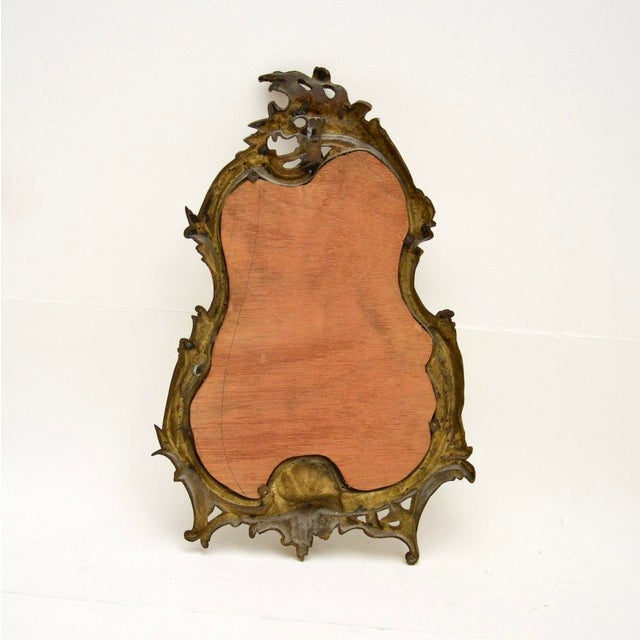 Antique French Gilt Bronze Mirror, 1900 For Sale - Image 6 of 7