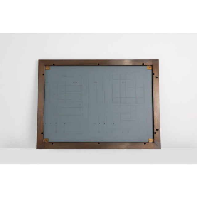 Mid-Century Belgian Mirror in Copper and Fumé Glass from Belgo Chrome, 1980s For Sale - Image 10 of 11