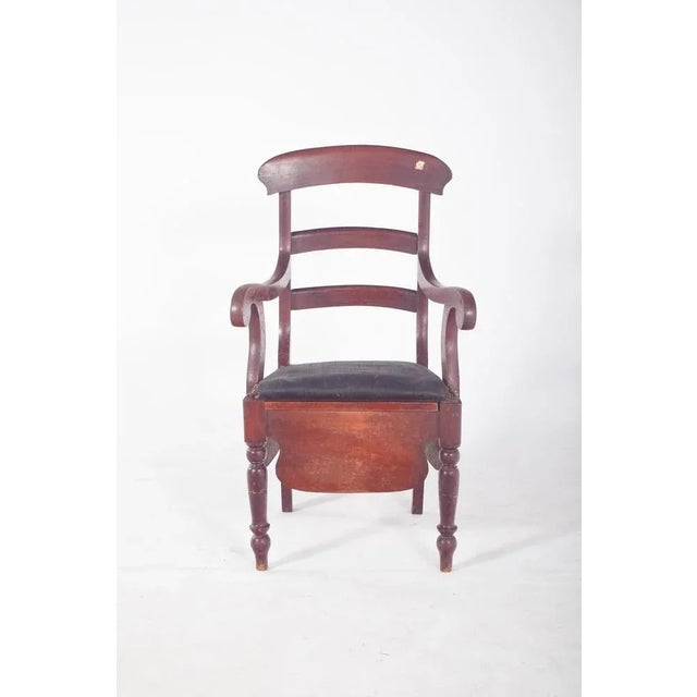 Black Black Upholstered Potty Chair, 19th Century For Sale - Image 8 of 8