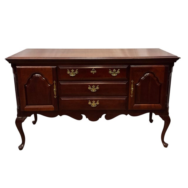 Vintage Sumter Cabinet Company Queen Anne Style Mahogany Sideboard For Sale - Image 12 of 12