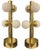 Golden Lamps with White Spheres, Set of 2 For Sale