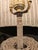 Vintage White Wood Wicker Floor Lamp For Sale In Rochester - Image 6 of 12