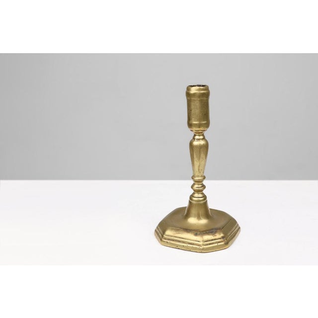 Metal Antique French Candlestick in Bronze, 16th Century For Sale - Image 7 of 9