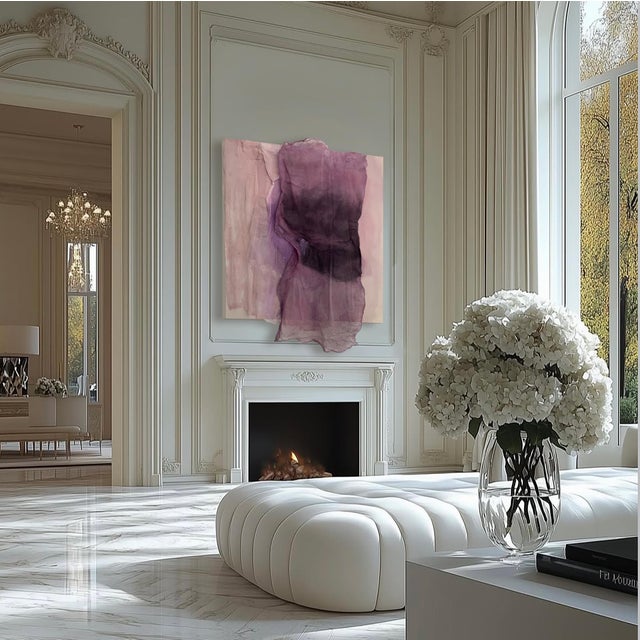 Contemporary "Solitude" Abstract Dimensional Mixed Media and Stain Painting by Stacey Warnix For Sale - Image 3 of 12