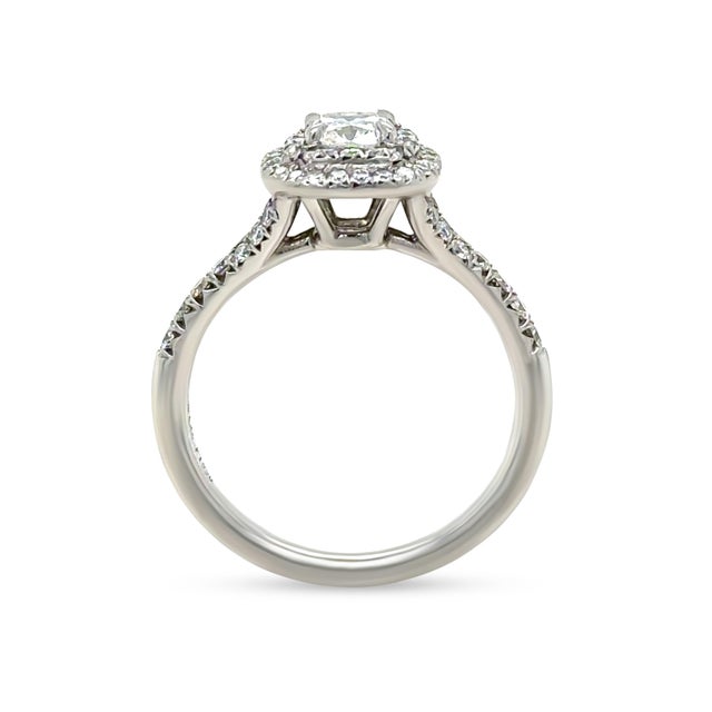Tiffany & Co. Platinum Soleste Diamond Ring 0.94ct 5.1g, Size 5.5 For Sale - Image 6 of 8