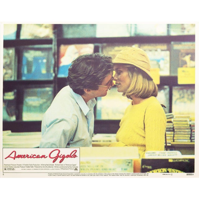 American Gigolo 1980 Original Vintage Cinema Lobby Card Framed In White. Extra Large 11x14" inches / 28x36 cm paper size...