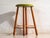 Vintage Wooden Stool with Round Seat, 1950 For Sale - Image 4 of 7