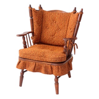 Mid Century Colonial Revival Spring Rocking Chair For Sale