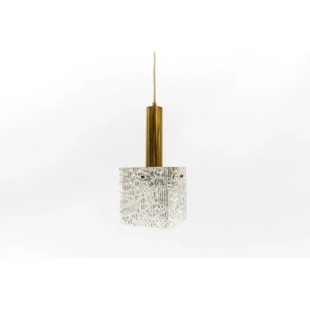 Petite Ice Glass Ceiling Lamp by Kalmar Franken Kg, Germany, 1970s For Sale - Image 9 of 9