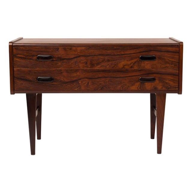 Vintage Danish Mid-Century Two-Drawer Rosewood Chest 1960s For Sale