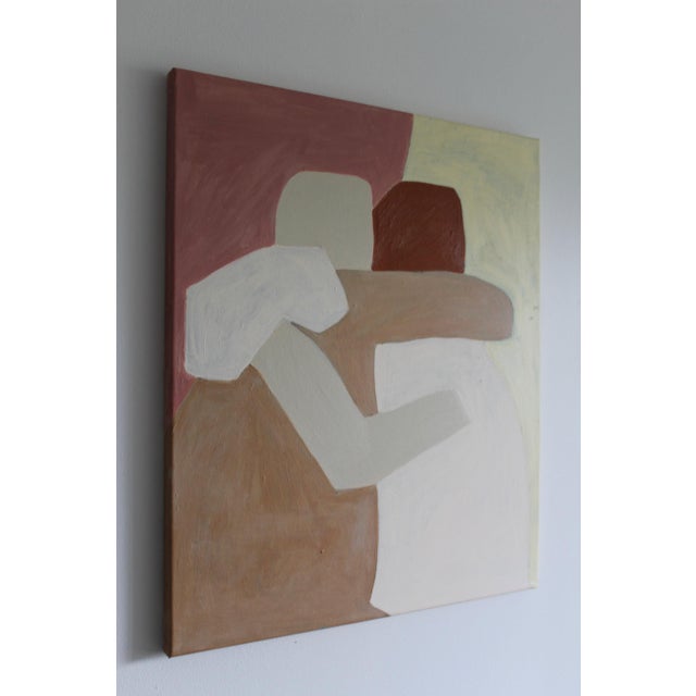 In this composition of earthy, powdery hues, two figures gently merge into one another, as if suspended outside of time....