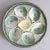 Ceramic Antique French Saint Clément Majolica Blue Green & Yellow Lemon Wedge Oyster Plate For Sale - Image 7 of 7