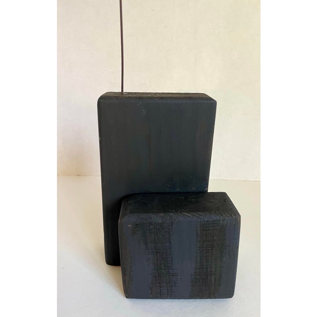 1970s Brutalist Torch Cut Butterfly Sculpture on Wood Base For Sale - Image 10 of 10