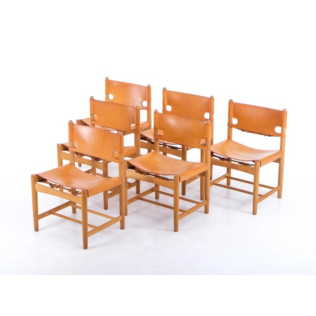 Vintage Dining Chairs by Børge Mogensen, 1960s, Set of 6 For Sale - Image 3 of 12