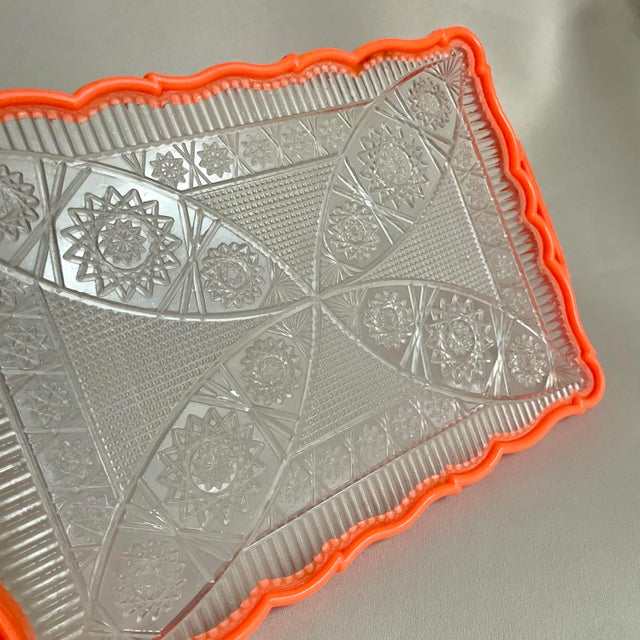 Orange Vintage Plastic Tray, 1960s For Sale - Image 8 of 10