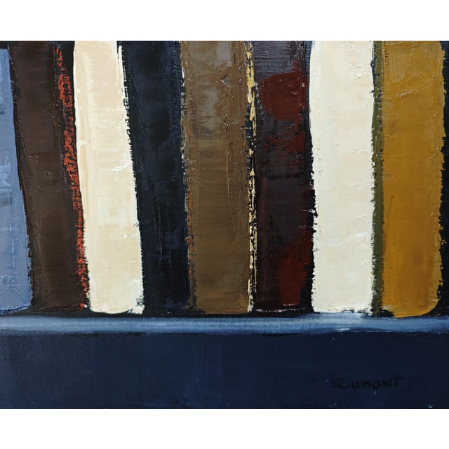 The Watchers of the Shadow, Abstract Library, Contemporary Textured, French, Framed by Sophie Dumont For Sale - Image 4 of 8