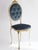 Wooden chair made in France in the style of Louis XV. The skeleton is painted in white along with golden floral details....