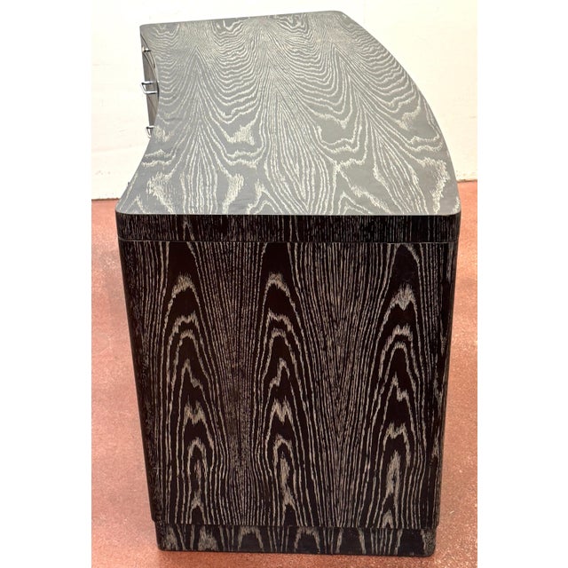 Vintage Cerused Oak Executive Desk, in the Style of James Mont For Sale - Image 6 of 18