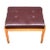 Vintage Scandinavian Beech & Leather Ottoman from Farstrup Møbler, 1970s For Sale