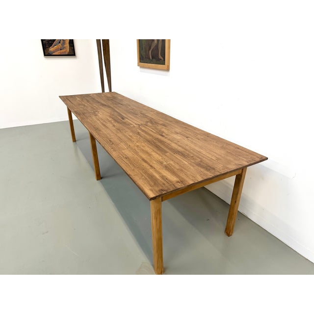 Large Table with Legs in Pine and Rubberwood, 1950s For Sale - Image 12 of 18