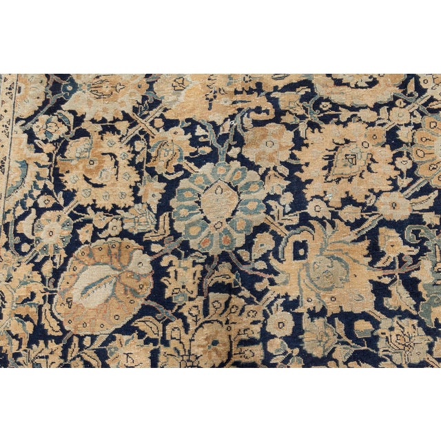 Antique Persian Tabriz Handmade Wool Rug For Sale - Image 4 of 8