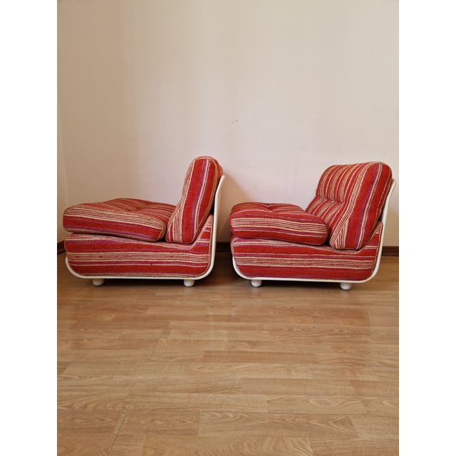 Ivory Vintage Amanta Style Lounge Chairs by Franco Colli Turin, 1970s, Set of 2 For Sale - Image 8 of 18