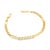 A vintage 14k yellow gold link bracelet. Features alternating elongated open and curb "Cuban" links. In good condition....