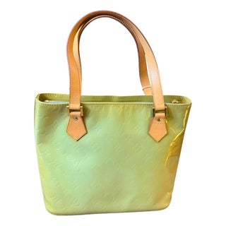 1999 Louis Vuitton Houston Pepper Mint Vernis Houston Tote Bag For Sale