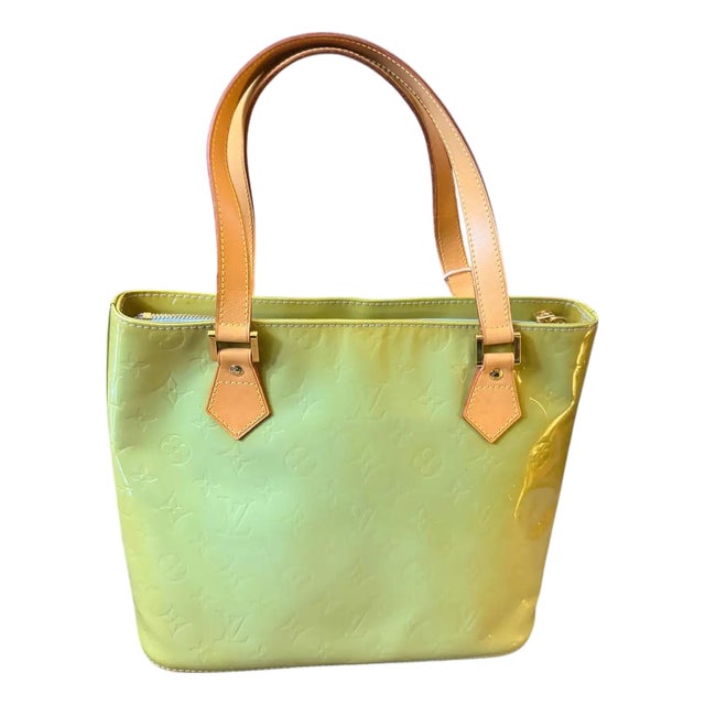 1999 Louis Vuitton Houston Pepper Mint Vernis Houston Tote Bag For Sale