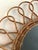 Wood Vintage Rattan Sunburst Mirror | 21” Boho Coastal Wall Mirror For Sale - Image 7 of 11