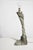 Wood Vintage Modern Brutalist Carved Wooden Table Lamp with Opal Globe, 1930s For Sale - Image 7 of 11
