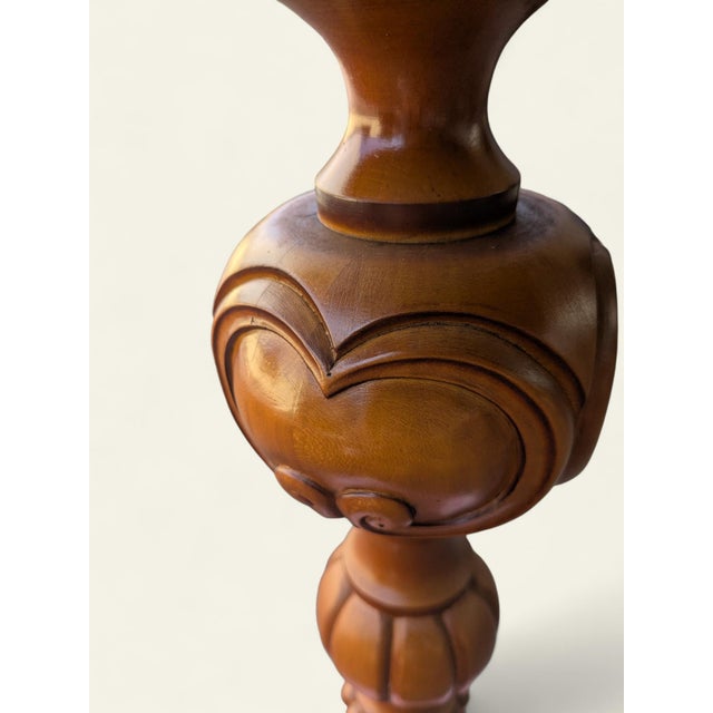 Wood Vintage Hardwood Flower Stand, 1960s For Sale - Image 7 of 9