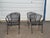 Black Vintage Woodard Style Outdoor Wrought Iron Arm Chairs – Set of 4 For Sale - Image 8 of 12