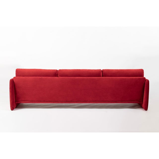 Vintage Italian Modern Red Simone Sofa by Simon International, Italy, Circa 1972 For Sale In Detroit - Image 6 of 18