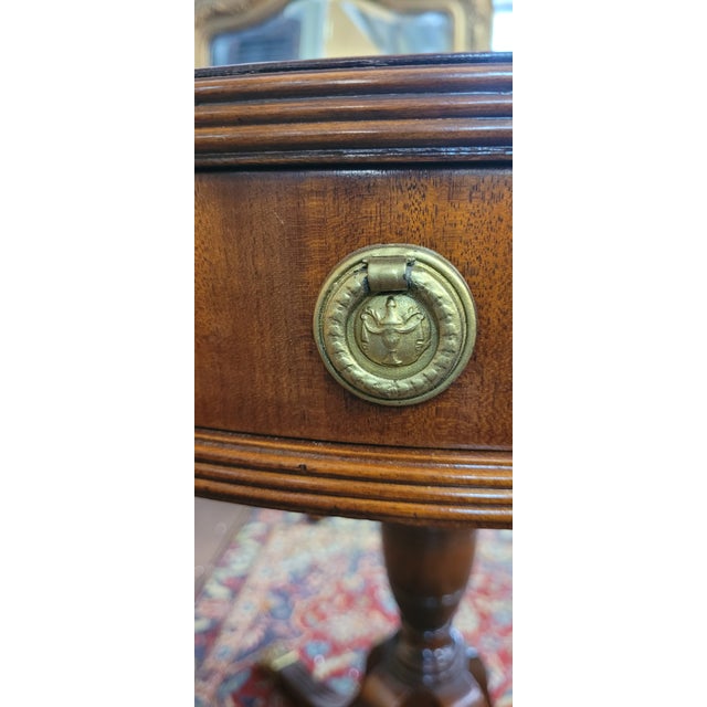1940s Mahogany Drum Center Table For Sale - Image 13 of 16