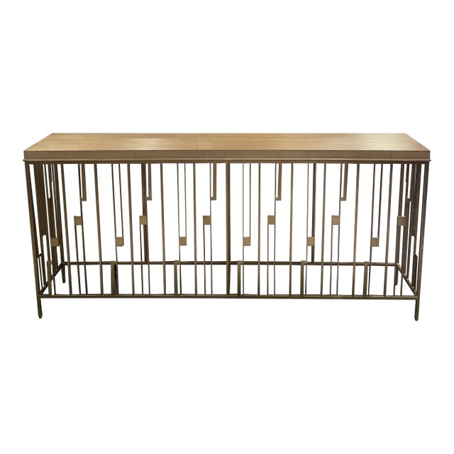 Lexington Studio Console Table With Metal Openwork Base For Sale