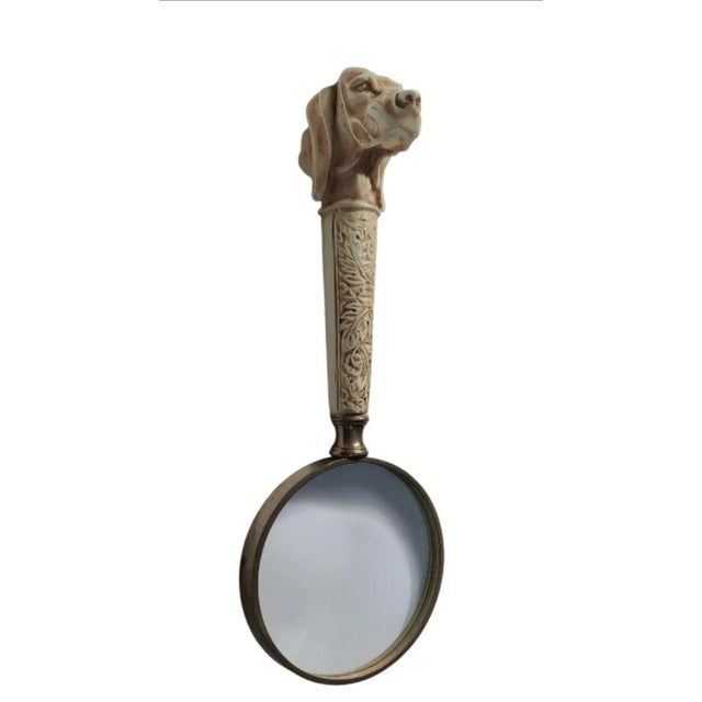 Vintage Figural Dog Head Magnifying Glass For Sale - Image 10 of 13