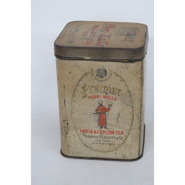 Premier Perri Walla Tea Tin Box India and Ceylon Francis H Leggett and Co 4892b For Sale In Miami - Image 6 of 14