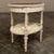 Almond Antique French Louis XVI Painted Oval Side Table With Leather Top For Sale - Image 8 of 17