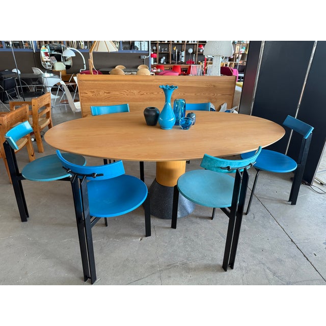 Blue Zeta Dining Chairs from Harvink, 1980s, Set of 6 For Sale - Image 6 of 7