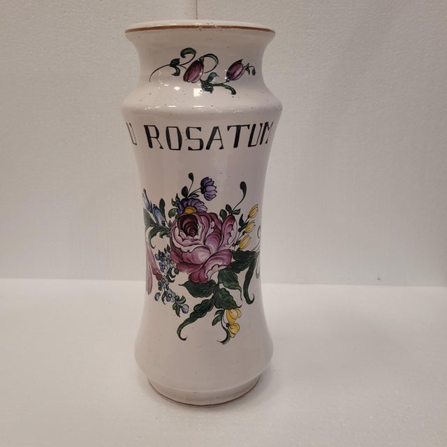 Pink 19th Century Albarelos, Strasburg Luneville Porcelain, France For Sale - Image 8 of 12