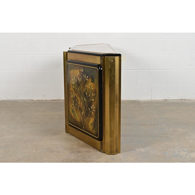 Bernhard Rohne for Mastercraft Acid Etched Brass "Tree of Life" Sideboard Credenza, 1970s For Sale - Image 12 of 15