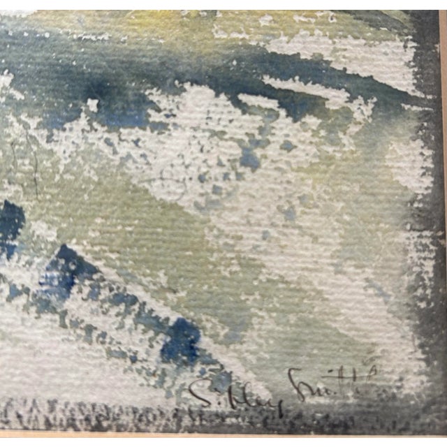 Vintage Impressionist Watercolor of Bucks County Pennsylvania Barn For Sale In Philadelphia - Image 6 of 7