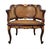 1980s Louis XV Style Rattan Thatch Chair For Sale - Image 4 of 8
