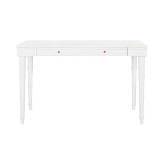 Modern Coastal Writing Desk in White For Sale