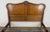 Vintage French Louis XVI Style Oak Double Bed Frame with Carved Headboard For Sale - Image 6 of 12