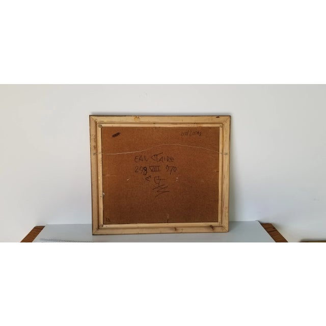 1960s Abstract Rural Landscape Painting by G. W Laing, Framed For Sale - Image 10 of 11