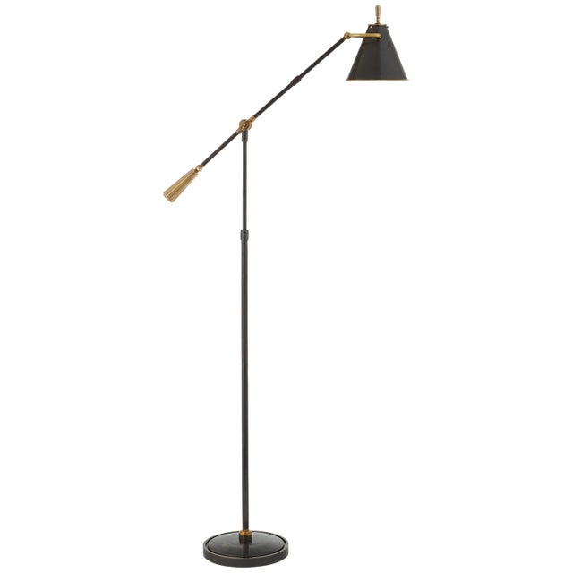 Thomas O'Brien for Visual Comfort Signature Goodman Floor Lamp in Bronze & Brass For Sale